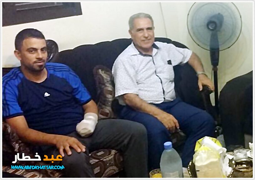 ادارة نادي شبيبة فلسطين الرياضي  في زيارة إطمئنان على صحة الأخ ابو اياد – علي الحديري