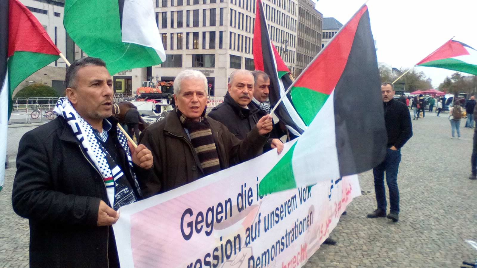 وقفة احتجاجية في برلين تضامنا مع قرية الخان الأحمر ومسيرات العودة الكبرى