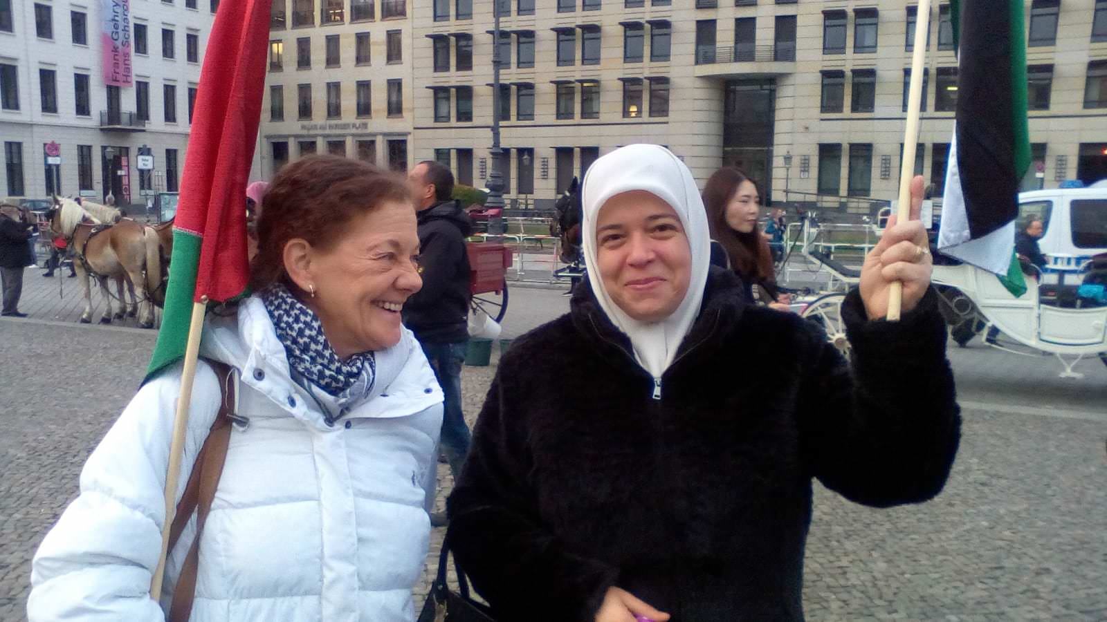 وقفة احتجاجية في برلين تضامنا مع قرية الخان الأحمر ومسيرات العودة الكبرى