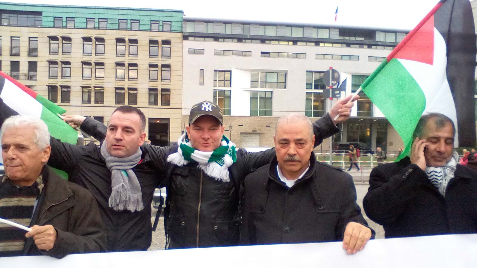 وقفة احتجاجية في برلين تضامنا مع قرية الخان الأحمر ومسيرات العودة الكبرى