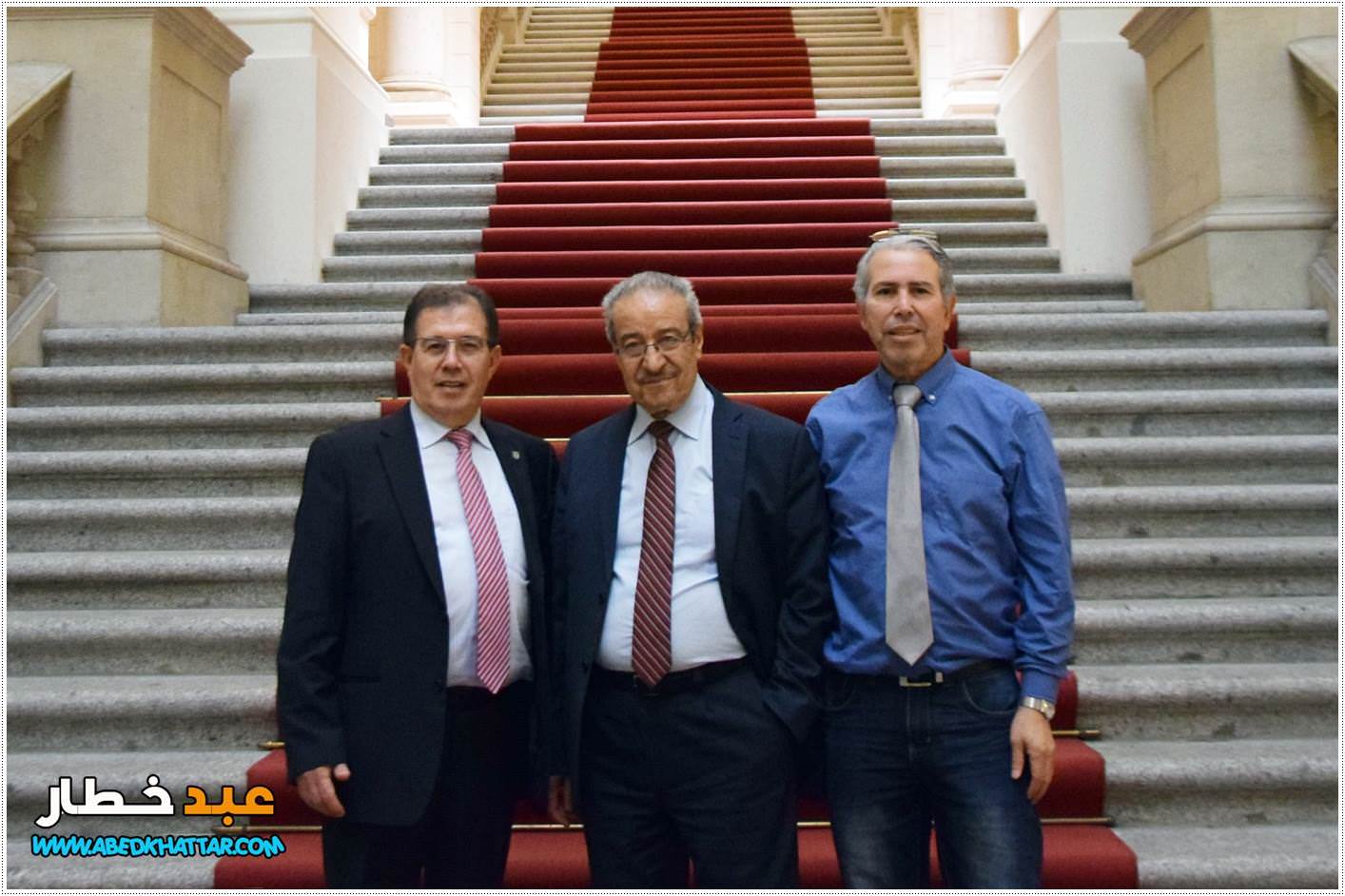 رائد صالح زعيم الكتلة البرلمانية SPD  في مجلس النواب يستقبل تيسير خالد عضو اللجنة التنفيذية لمنظمة التحرير الفلسطينية