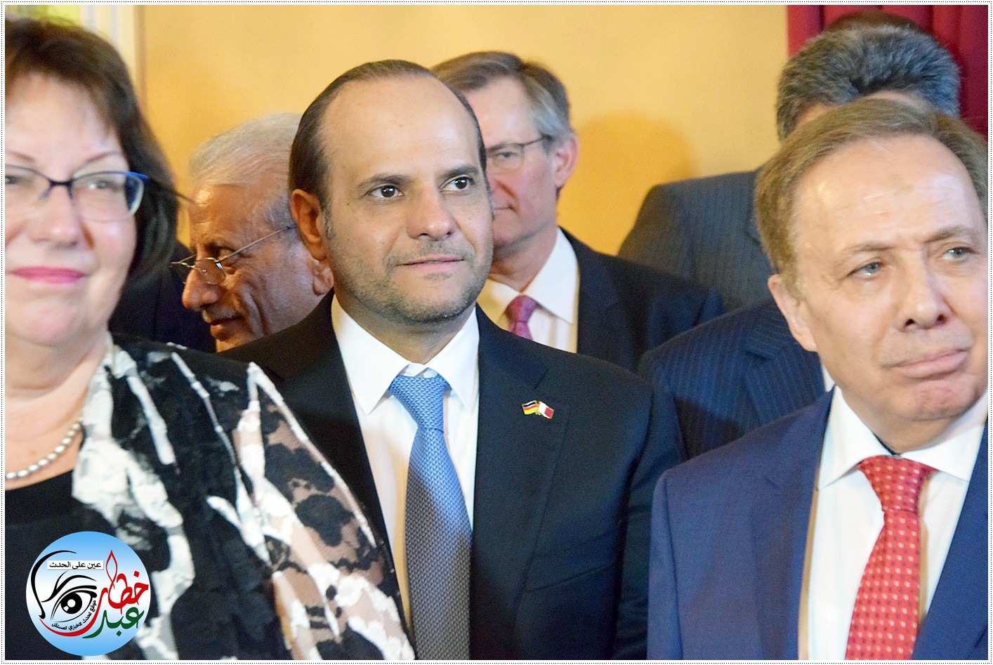 سفير جمهورية العراق ضياء هادي محمود الدباس والشيخ سعود بن عبدالرحمن آل ثاني سفير دولة قطر لدى ألمانيا
