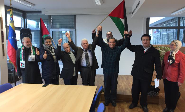 وفد من هيئة المؤسسات والجمعيات الفلسطينية والعربية في برلين بزيارة السّفارة الفنزويلية في المانيا