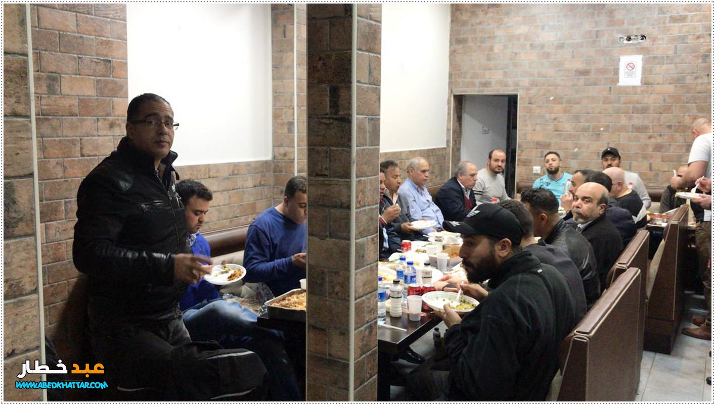 رابطة شباب مخيم البداوي في برلين تقيم إفطار جماعي لابناء مخيم البداوي في صالة معجنات الشام