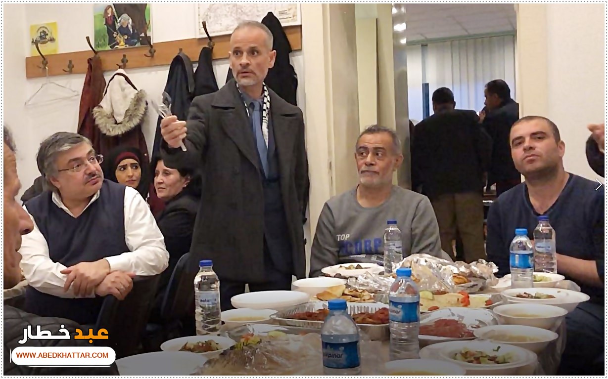 على هامش الإفطار الجماعي الّذي أقامه التجمع الفلسطيني في ألمانيا في مقرّه في برلين
