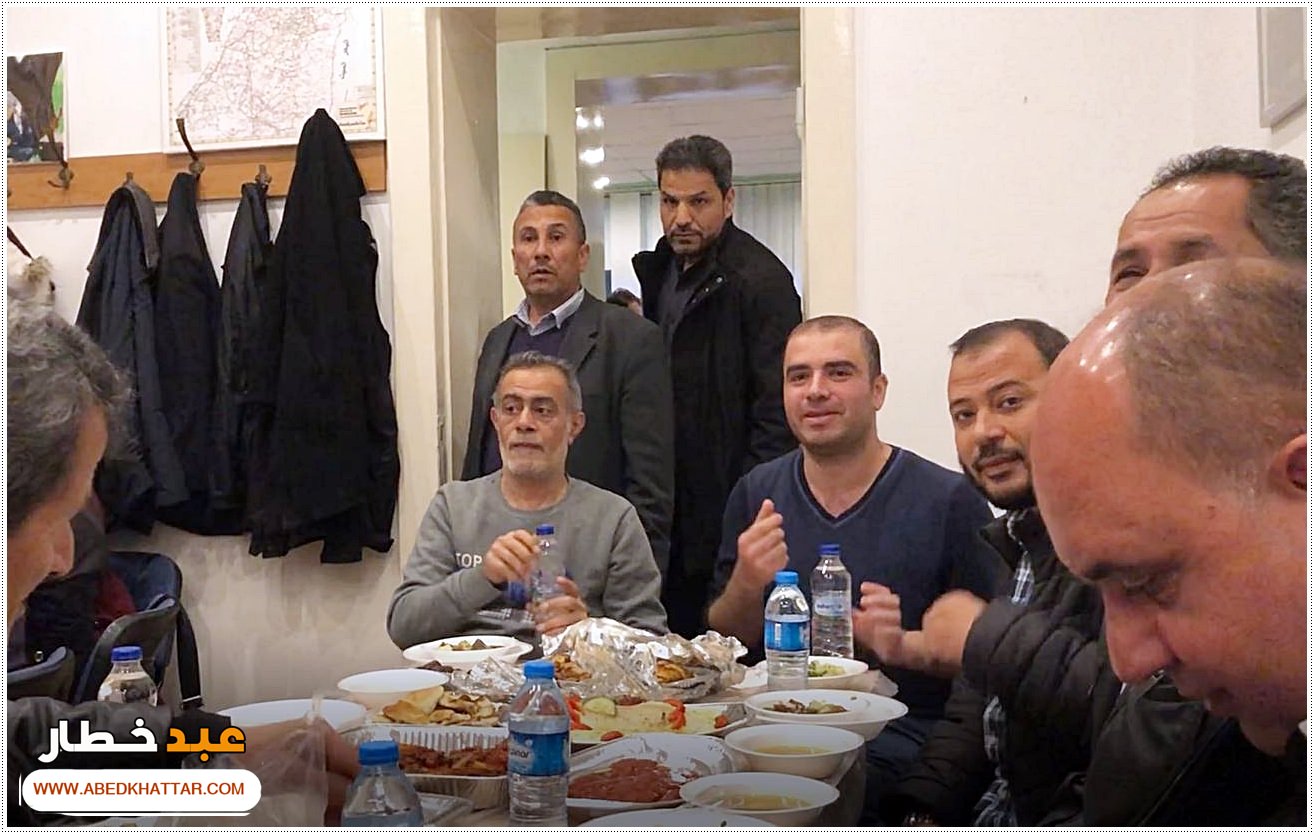 على هامش الإفطار الجماعي الّذي أقامه التجمع الفلسطيني في ألمانيا في مقرّه في برلين