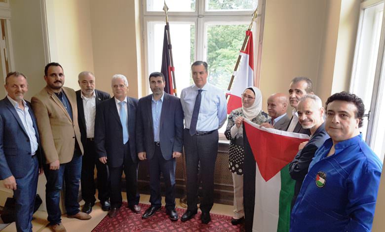 هيئة المؤسسات والجمعيات الفلسطينية والعربية في برلين تسلم السفارة اللبنانية في برلين مذكرة احتجاج