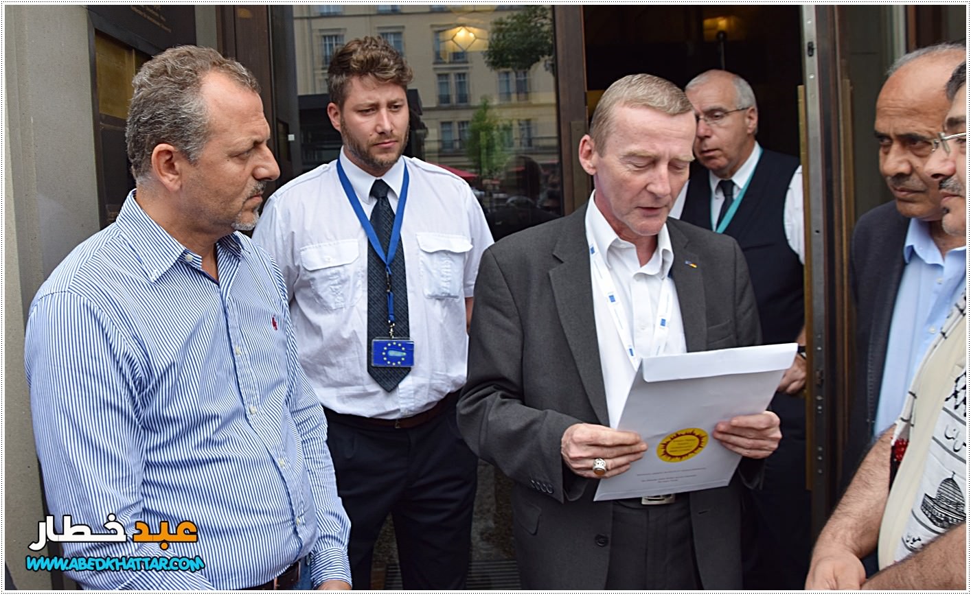 وفد من اللجنة الوطنية الفلسطينية في برلين .. إلى مقر بعثة المفوضية الأوروبية .. يسلم رسالة إحتجاج على هدم الإحتلال للمنازل الفلسطينية