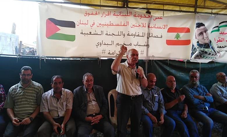 من خيمة الاعتصام في البداوي علي فيصل || تحركاتكم المتواصلة تؤكد على الروح الثورية للشعب الفلسطيني