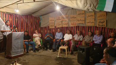 المؤتمر الشعبي لفلسطينيي الخارج يزور خيمة الاعتصام في مخيم الجليل في البقاع اللبناني