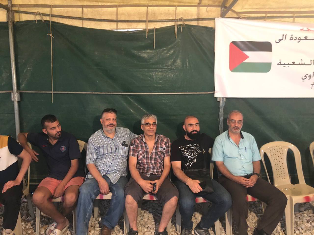 المؤتمر الشعبي لفلسطينيي الخارج يشارك في خيمة الكرامة بمخيم البداوي شمالي لبنان