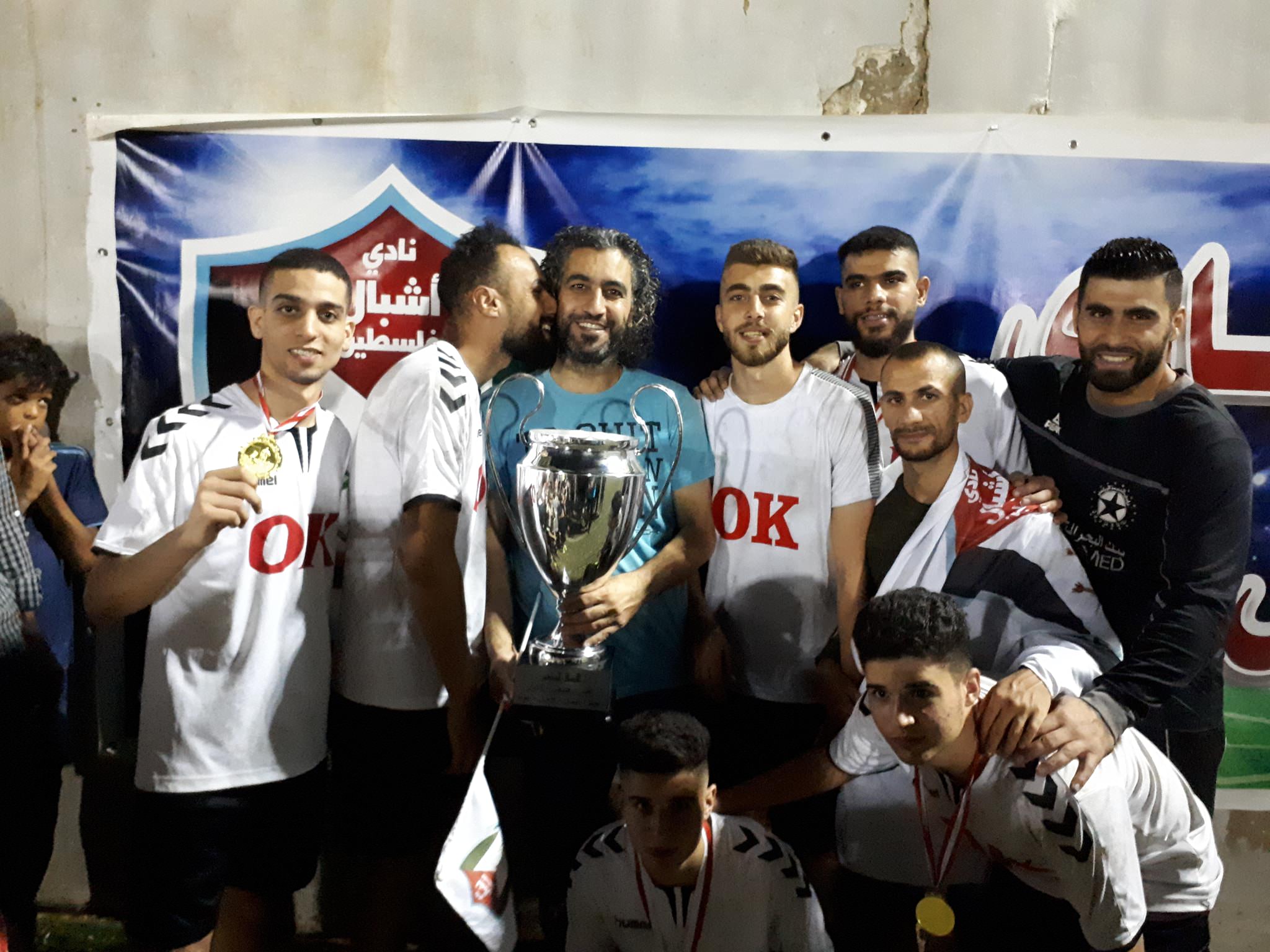 فوز فريق اشبال فلسطين على فريق الهلال الفلسطيني بنتيجة 7 اهداف بنهائي دورة ابو علي مصطفى