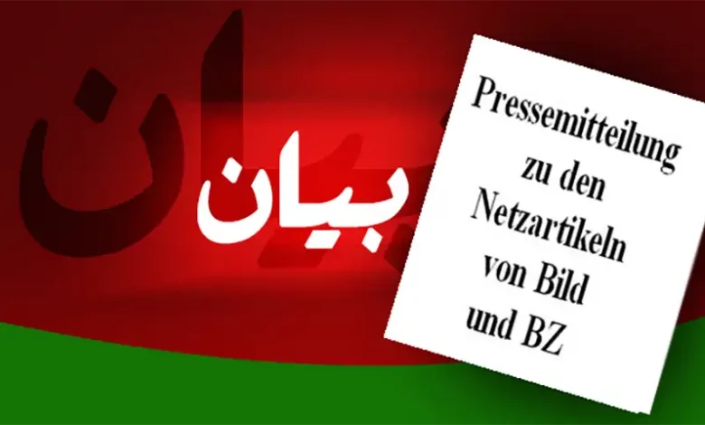 Pressemitteilung zu den Netzartikeln von Bild und BZ