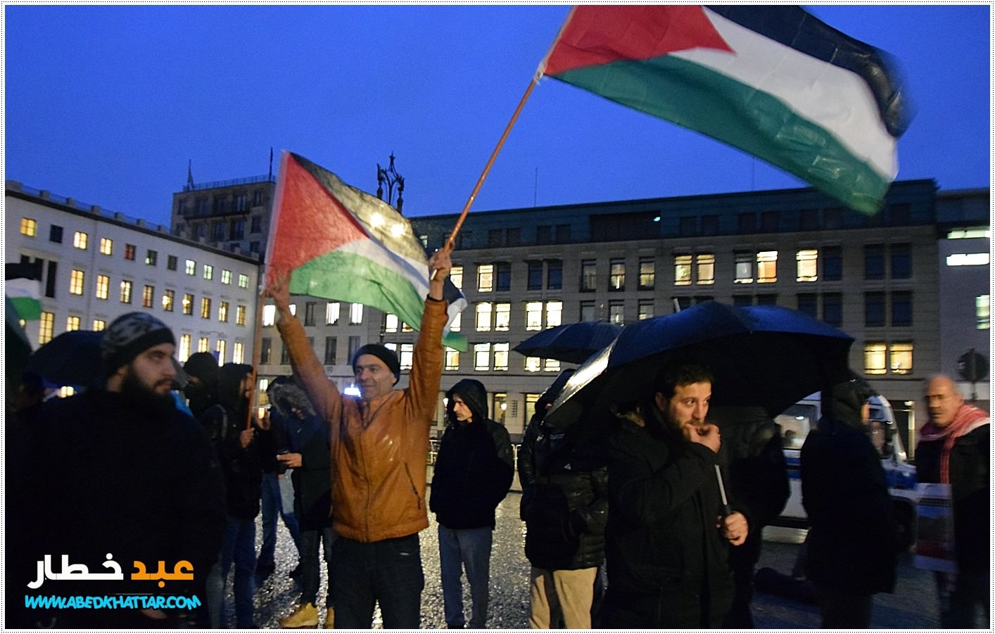 وقفة احتجاجية في العاصمة الالمانية برلين رفضا لقرار صفقة ترامب