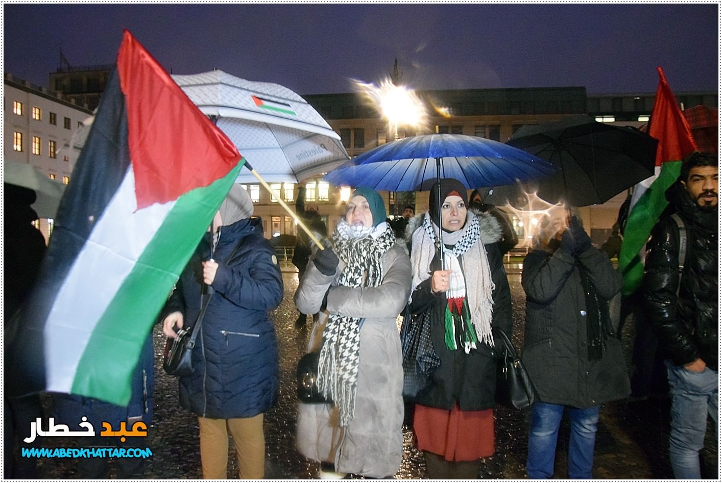 وقفة احتجاجية في العاصمة الالمانية برلين رفضا لقرار صفقة ترامب