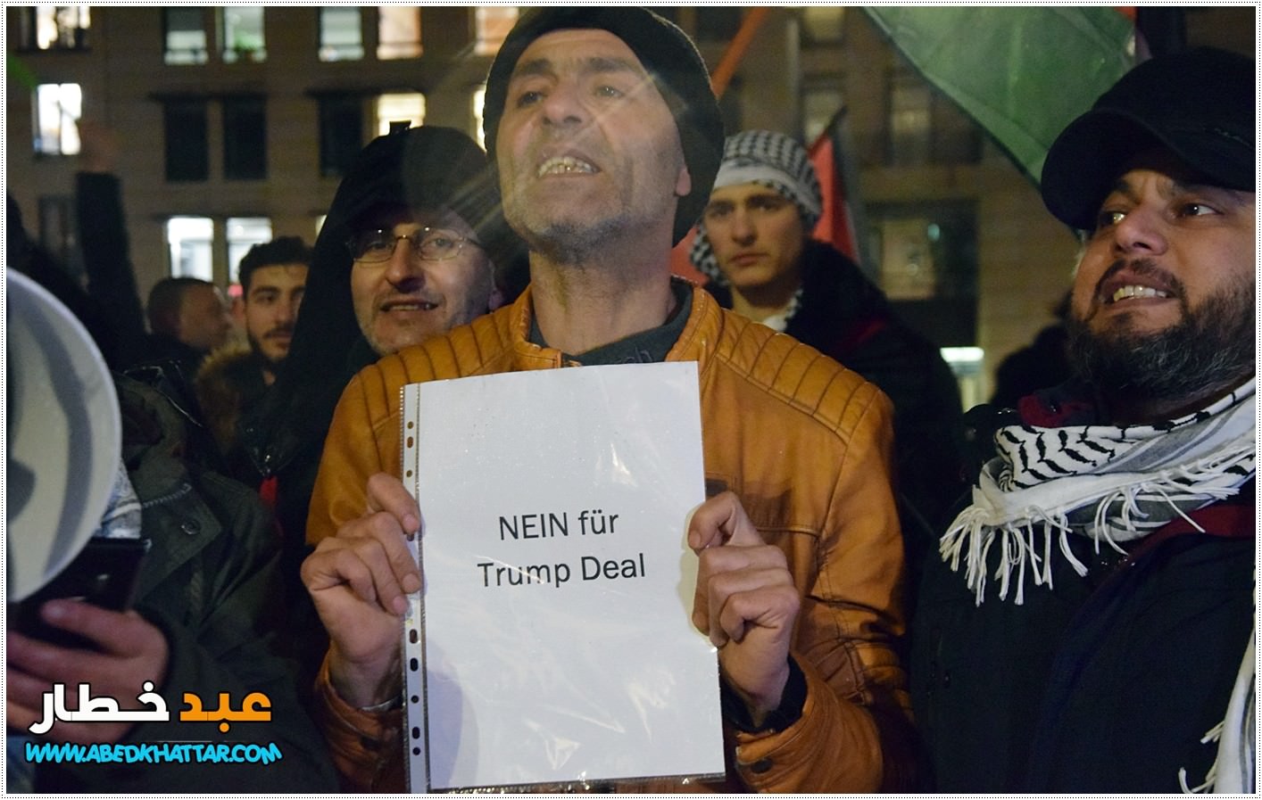 وقفة احتجاجية في العاصمة الالمانية برلين رفضا لقرار صفقة ترامب