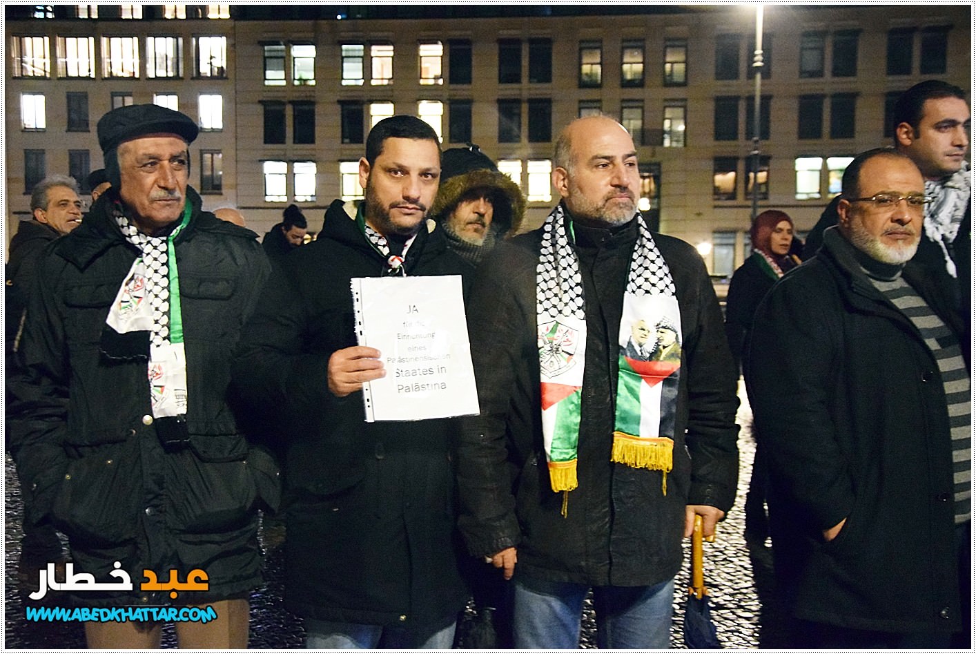 وقفة احتجاجية في العاصمة الالمانية برلين رفضا لقرار صفقة ترامب