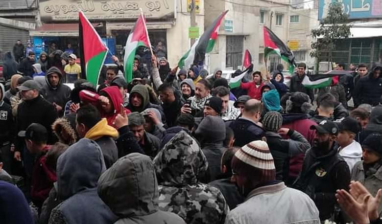 تظاهرات في مخيمي البقعة والوحدات بالأردن ضد صفقة القرن