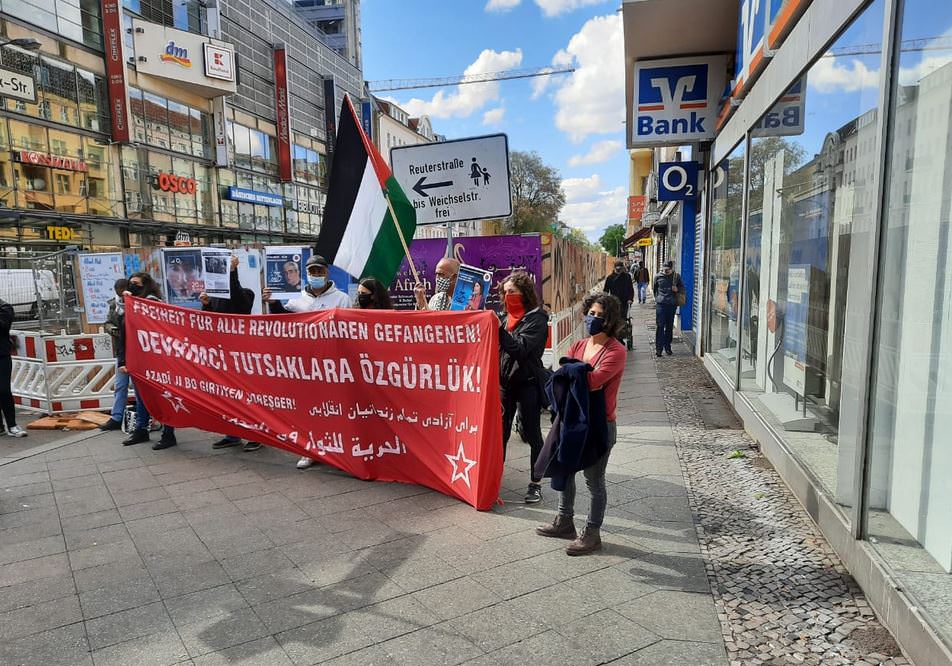 برلين اليوم 1 ايار 2020 وقفة تضامنية مع الأسرى الفلسطينيين في برلين