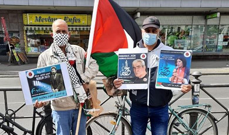 برلين اليوم 1 ايار 2020 وقفة تضامنية مع الأسرى الفلسطينيين في برلين