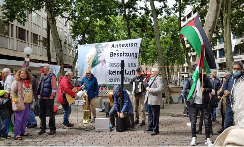 مظاهرة جماهيرية حاشدة رفضا لمشروع الضم الصهيوني في مدينة هامبورغ