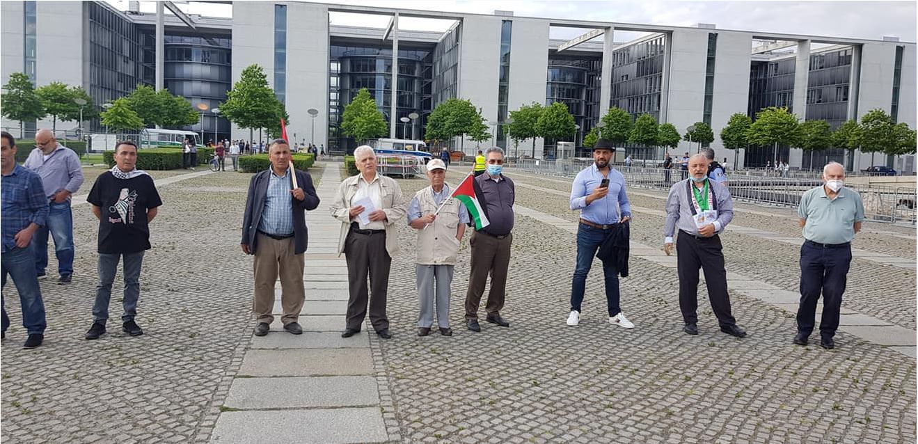 هيئة المؤسسات والجمعيات الفلسطينية والعربية في برلين .. في مظاهرة أمام البرلمان الألماني