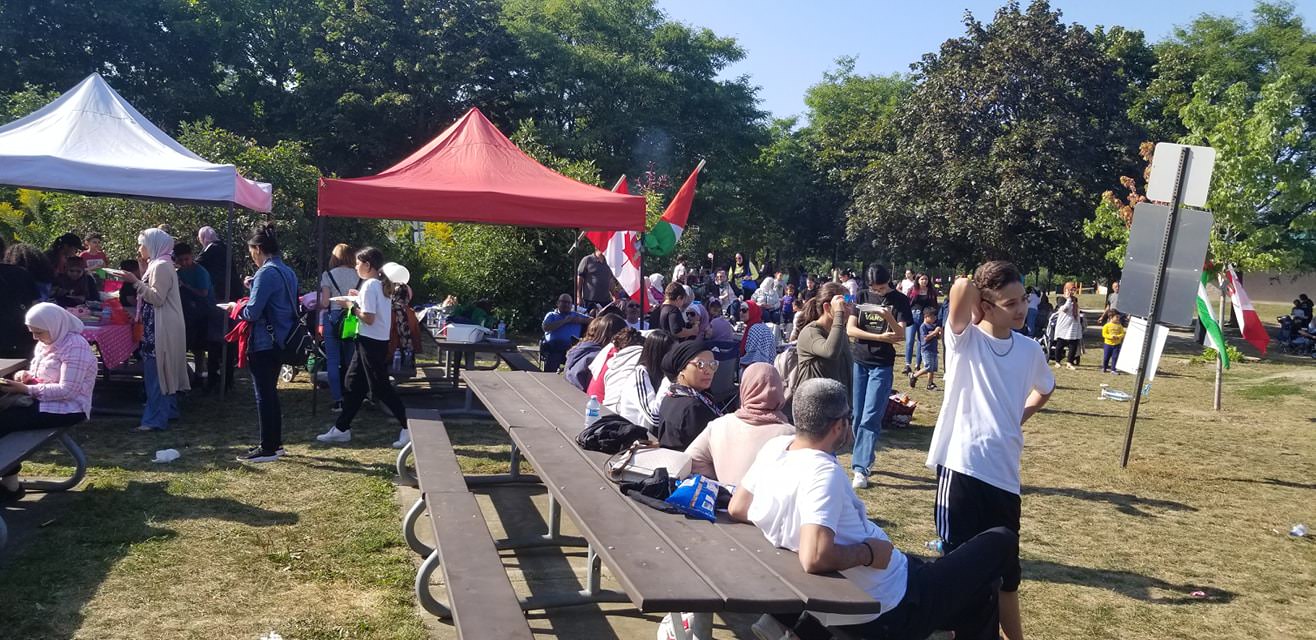 لقاء وطني موحد تحت لواء العلم الفلسطيني والكندي