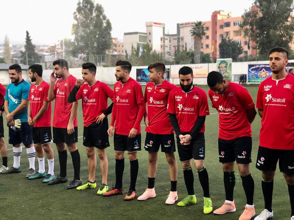 فوز نادي الهلال على نادي اليرموك في بطولة الياسر على ارض ملعب فلسطين في مخيم البداوي