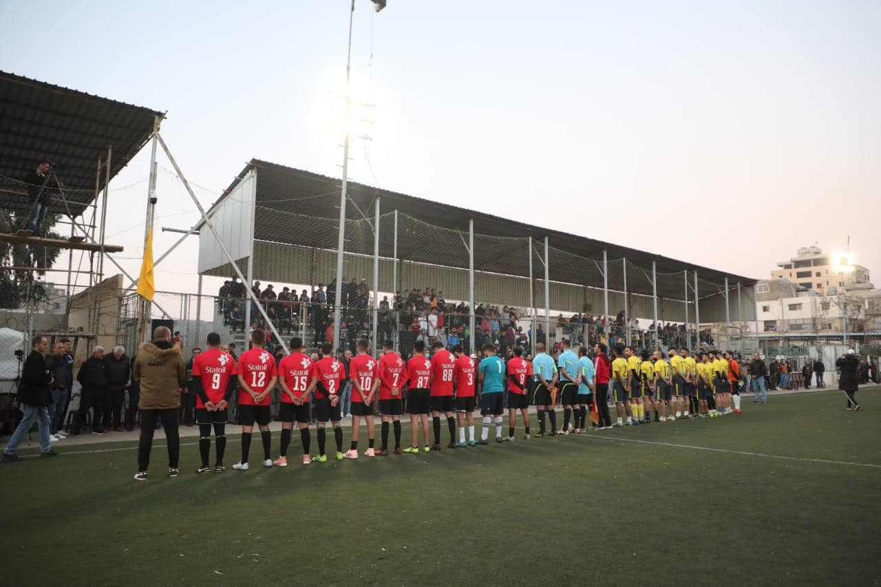 فوز نادي الهلال على نادي اليرموك في بطولة الياسر على ارض ملعب فلسطين في مخيم البداوي