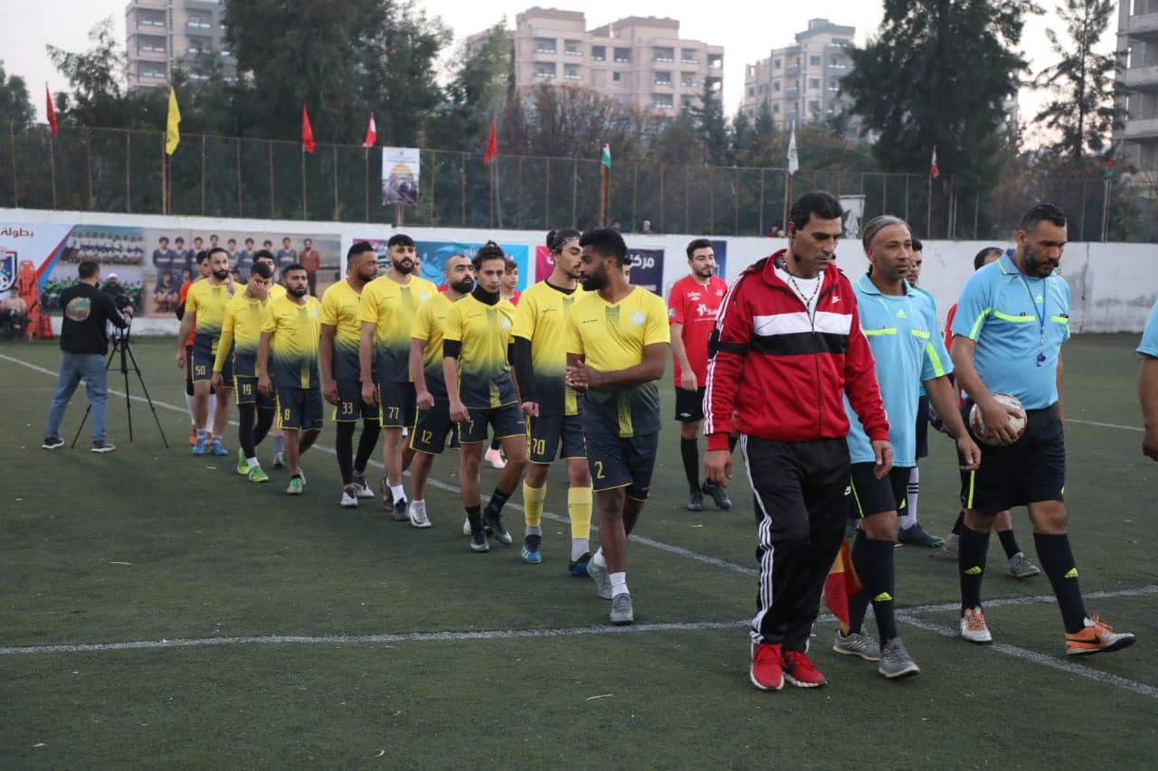 فوز نادي الهلال على نادي اليرموك في بطولة الياسر على ارض ملعب فلسطين في مخيم البداوي