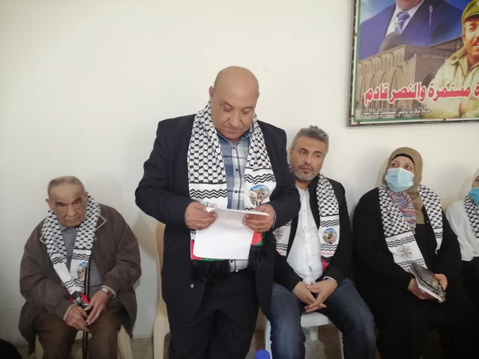 حركة فتح تكرم ثلة من المناضلين في مخيم البداوي