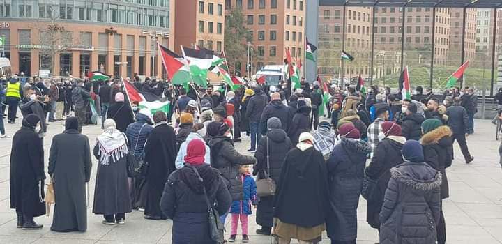 بالصور برلين || لجنة العمل الوطني الفلسطيني تنظم وقفة اسناد دعمًا لأبناء شعبنا في القدس المحتلة