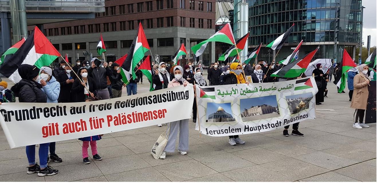 وقفة جماهيرية في برلين هبة القدس ..انتفاضة القدس.. ثورة القدس في رمضان