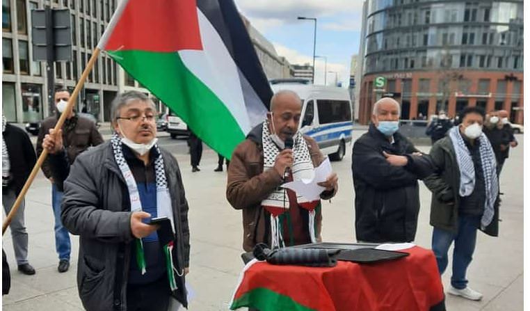بالصور برلين || لجنة العمل الوطني الفلسطيني تنظم وقفة اسناد دعمًا لأبناء شعبنا في القدس المحتلة