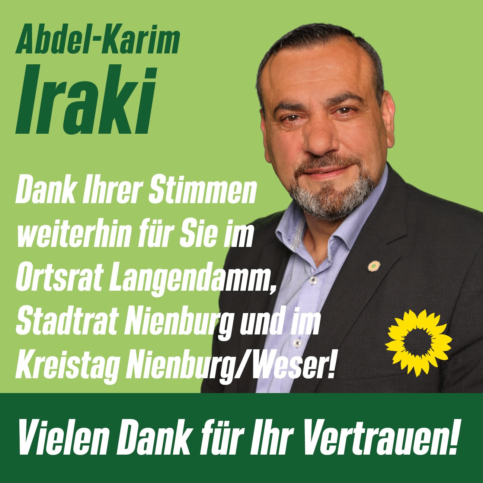 فوز ساحق للنائب عبدالكريم عراقي في الانتخابات النيابيه الالمانية