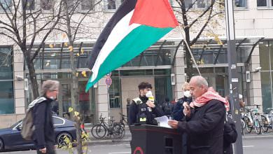 وقفة احتجاج واعتصام أمام السفارة البريطانية بمشاركة أبناء الشعب الفلسطيني في برلين