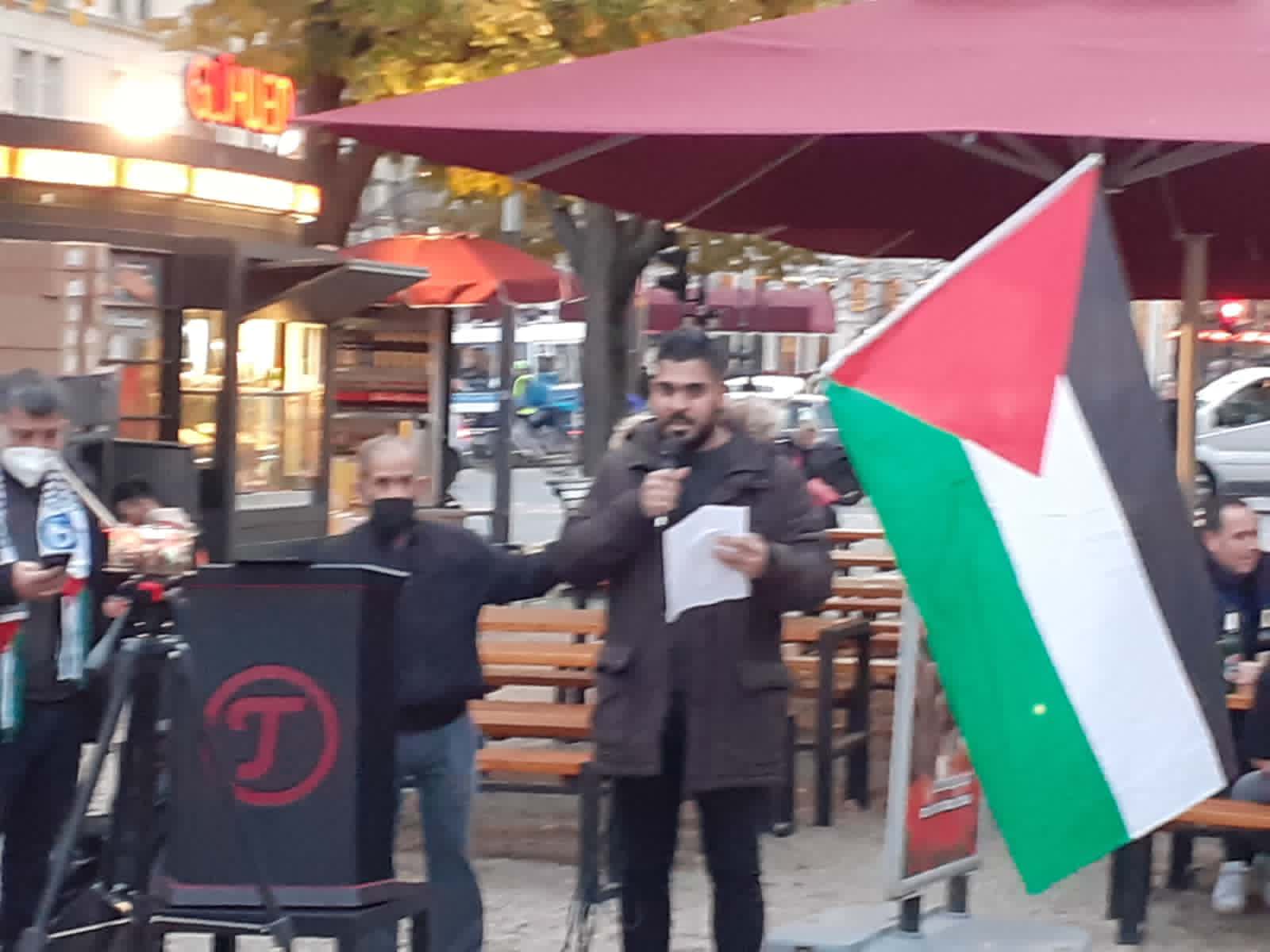 وقفة احتجاج واعتصام أمام السفارة البريطانية بمشاركة أبناء الشعب الفلسطيني في برلين