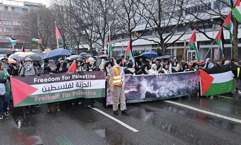 مظاهرة جماهيرية حاشدة تنديدا بالمجازر البشعة و الإبادة الجماعية في غزة