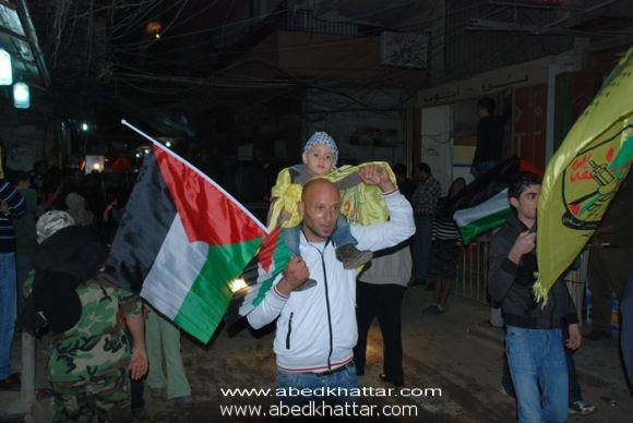 مخيم البداوي يخرج ابتهاجاً بإعلان الدولة الفلسطينية في الامم المتحدة