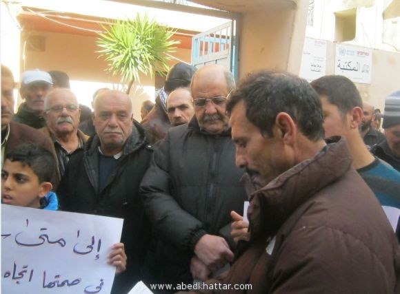 اعتصام النازحين السوريين امام مكتب الانروا في المخيم