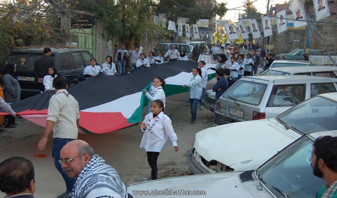مسيرة في مخيم البداوي بالذكرى الثامنة والأربعين لانطلاقة حركة فتح