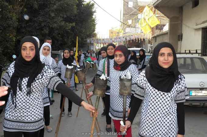 مخيمات صور تحيي الذكرى الـ48 لإنطلاقة حركة فتح