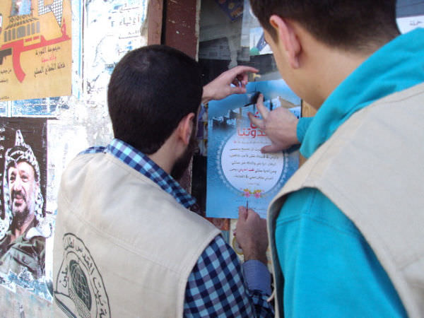 حواجز محبة لرابطة وكشافة بيت المقدس في مخيمات صور  بذكرى المولد النبوي