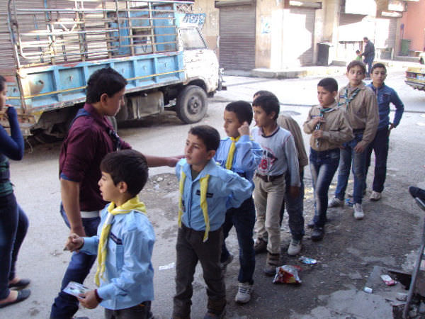 حواجز محبة لرابطة وكشافة بيت المقدس في مخيمات صور  بذكرى المولد النبوي