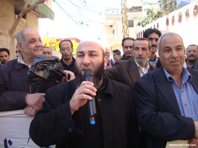 اعتصام للجنه النازحين من سوريا في نهر البارد