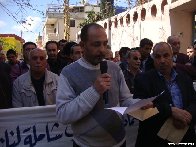 اعتصام للجنه النازحين من سوريا في نهر البارد