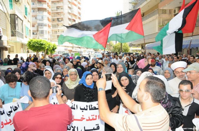 اعتصام جماهيري رفضاً لقرارات الاونروا الجائرة بحق اهالي مخيم نهر البارد