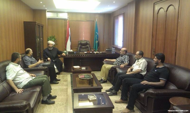 زيارة وفد من حركة حماس في الشمال لسماحة مفتي عكار الشيخ د.زيد بكار زكريا مفتي عكار