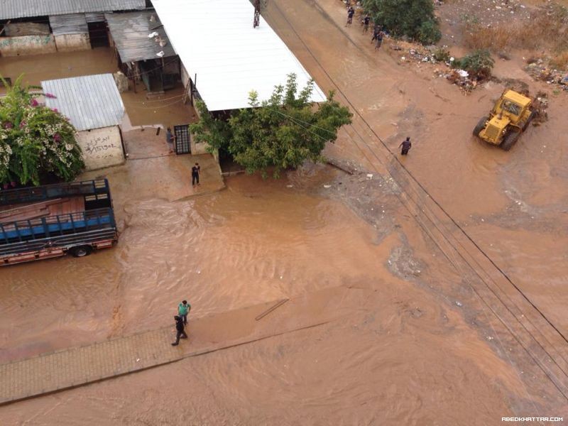 مخيم البداوي يغرق بمياه الأمطار