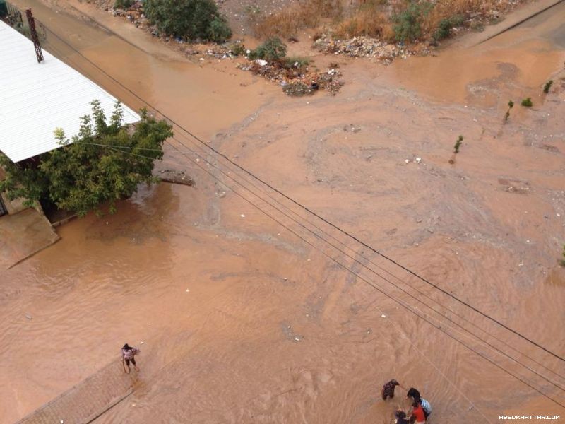 مخيم البداوي يغرق بمياه الأمطار